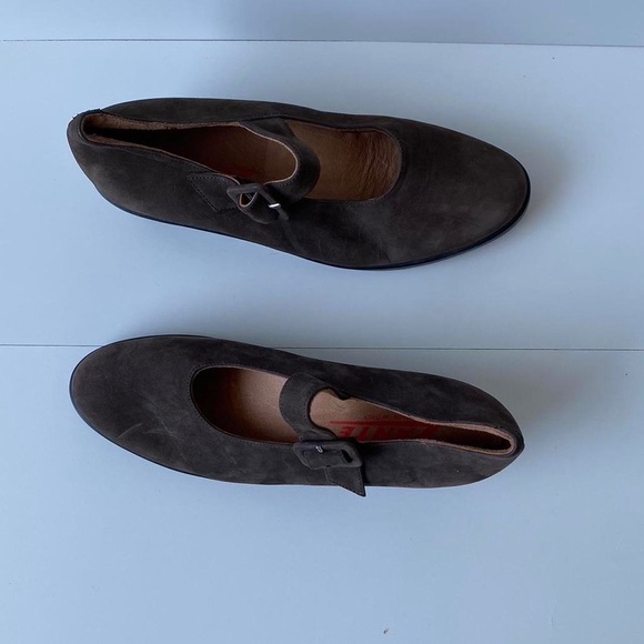 Brown Suede Zante Mary Jane Wedges - Picture 3 of 8